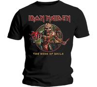 Iron Maiden - Iron Maiden T Shirt Book of Souls Eddie Circle Band Logo Officiel Homme Noir Size L