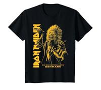 Iron Maiden Run for Your Lives Tour Copenhagen T-Shirt, Enfant, Noir, 2 Ans