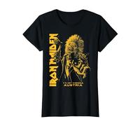 Iron Maiden Run for Your Lives Tour Vienna T-Shirt, Femme, Noir, S