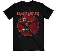Iron Maiden - "Senjutsu Eddie Archer" T-shirt homme/femme unie RO2935 (XXL) (Noir/Rouge)