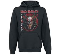 Iron Maiden Senjutsu Eddie Face Circle Homme Sweat-Shirt à Capuche Noir XL