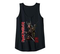 Iron Maiden Senjutsu Samurai Logo Débardeur, Femme, Noir, M