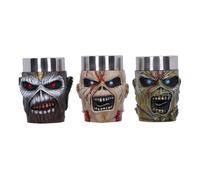 Nemesis Now – Set 3 verres à shot Iron Maiden Eddie, résine & acier inoxydable, licence officielle