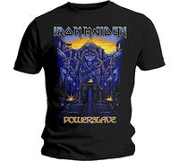 Iron Maiden T Shirt Dark Ink Powerslave Band Logo Nouveau Officiel Homme Noir