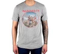 Iron Maiden - T-Shirt # L Grey Unisex # Trooper Vintage Circle [Import]