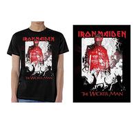 Iron Maiden - T-Shirt # M Black Unisex # The Wicker Man Smoke [Import]