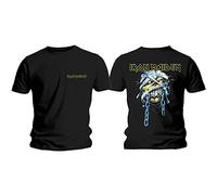 Iron Maiden T Shirt Powerslave Head and Logo Nouveau Officiel Unisex Noir