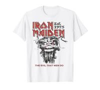 Iron Maiden - The Evil That Men Do on White T-Shirt