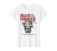 Iron Maiden The Evil That Men Do on White T-Shirt, Femme, Blanc, XS