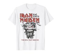 Iron Maiden The Evil That Men Do on White T-Shirt, Homme, Blanc, 6XL