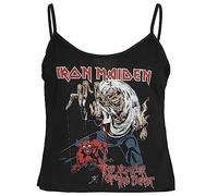 Iron Maiden The Number of The Beast Femme Top Noir S 100% Coton Regular/Coupe Standard
