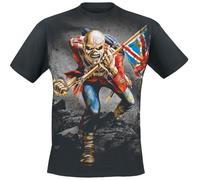 Iron Maiden TheTrooper Homme T-Shirt Manches Courtes Noir 4XL 100% Coton Regular/Coupe Standard