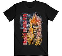 Iron Maiden Unisex T-Shirt: First Album Track list V.3. (Back Print) - X-Large - Black