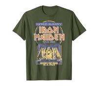 Iron Maiden World Slavery Japanese Flyer Olive T-Shirt