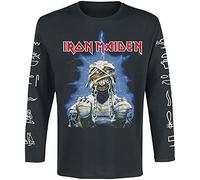 Iron Maiden World Slavery Tour Homme T-Shirt Manches Longues Noir 100% Coton Regular/Coupe Standard
