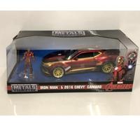 Iron Man 2016 Chevrolet Camaro Avec Figurine Rouge Or 1:24 Jada 99724