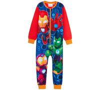 Iron Man and His Awesome Friends Combinaison en polaire tout-en-un Avengers Pyjama pyjama zippé pour enfants, multicolore, 3-4 Years
