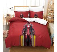 Iron Man Ensemble De Literie Imprim¿¿ D Ensemble De Pi¿¿Ces Housse De Couette En Microfibre Douce Avec Taies D'oreiller Housse De Couette Single£¿Xcm£©
