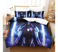 Iron Man Ensemble De Literie Pi¿¿Ces Imprim¿¿ En D, Housse De Couette En Polycoton Doux Et Confortable, Housse De Couette Et Taie D'oreiller Single£¿Xcm
