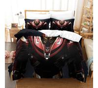 Iron Man Ensemble De Literie Pi¿¿Ces Imprim¿¿ En D, Housse De Couette En Polycoton Doux Et Confortable, Housse De Couette Et Taie D'oreiller Single£¿Xcm