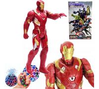 Iron man figurine son et lumière mobile 30 cm marvel + boule antistress e