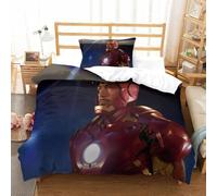 Iron Man Impression En D Parure De Couette Avec Fermeture Eclair Housse De Couette Respirante£¬Pour Tout Le Monde£¬Tony Stark Marvel Animation Housse De