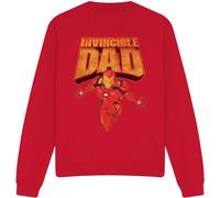 Iron Man - "Invincible Dad" Sweat unie pour homme/femme - Fête des pères TV3553 (L) (Rouge)