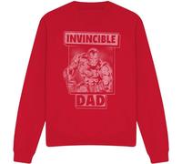 Iron Man - "Invincible Dad" Sweat unie pour homme/femme - Fête des pères TV4079 (L) (Rouge)