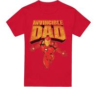 Iron Man - "Invincible Dad" T-shirt pour homme - Fête des pères TV3569 (3XL) (Rouge)