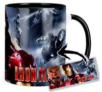 Iron Man Robert Downey Jr Tony Stark A Tasse Ceramique Intérieure et Poignée Noire Mug