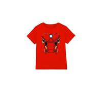 Iron Man Costume Unisex Kids T Shirt, Rouge, 5-6 Ans Garçon