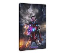 Iron Man Tony Stark Jr. Robert Downey Movie 71 Toile décorative pour salon, chambre à coucher, 30 x 45 cm