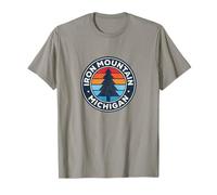 Iron Mountain Michigan MI Vintage Graphic Retro années 70 T-Shirt