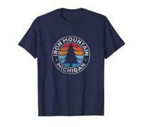 Iron Mountain Michigan MI Vintage Graphic Retro années 70 T-Shirt