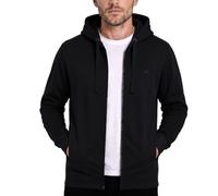 Iron Mountain Sweat à Capuche Homme Zippé Fleece - Hoodie Coton avec Fermeture Éclair et Poche Kangourou, Sweatshirt Workwear Sport et Usage Quotidien (Noir, L)