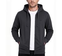 Iron Mountain Sweat à Capuche Homme Zippé Fleece - Hoodie Coton avec Fermeture Éclair et Poche Kangourou, Sweatshirt Workwear Sport et Usage Quotidien (Charbon, XXL)