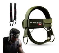 Iron Neck Harnais Alpha - Améliore la force du cou, optimise les entraînements du cou - Sangle de tête et menton réglable avancée - L'ultime appareil d'entraînement du cou pour la maison et la salle