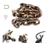 Iron Paw Chain Leash,Funny Giant Chain Leash for Small Dog,Plastic Imitating Iron Chains Looks Strong and Heavy for Small Dog/Cat Photo Props，Bronze：6.56ft