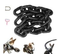 Iron Paw Chain Leash,Funny Giant Chain Leash for Small Dog,Plastic Imitating Iron Chains Looks Strong and Heavy for Small Dog/Cat Photo Props，Black：6.56ft
