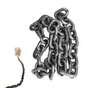 Iron Paw Chain Leash, Lightweight Big Leash for Small Dog Funny, Plastic Imitating Chains Looks Strong and Heavy Dog/Cat Photo Props, 4.9/6.5/9.8ft (Silver,M*2m)