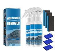 Iron Powder Cleaner Spray for Car Wheels, Multi-Surface Metal Stain Cleaner for Tools & Hardware, Iron Fallout for Automotive Detailing, 100ml (3pcs)