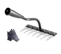 Iron Rake for Gardening and Weeding, Iron Weeding Rake 2.0, The Heavy Duty Weeding, Carbon Steel Garden Weeding, Gardening Hand Weeder Tools (7Teeth)