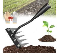 Iron Rake, Multi-Tine Carbon Steel Garden Cultivator Rake, Iron Rakes for Gardening and Weeding,Ironrake The Heavy-Duty Irons Weedings Rakes
