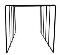 Iron Record Holder Stand - Organiseur d'album en vinyle - Diviseur de classeur de fichiers de bureau - Système de tri de documents de courrier électronique - Support de stockage multi-fentes pour