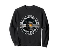 Iron Sharpens Iron Armor God Men Christian Faith Proverbes Sweatshirt
