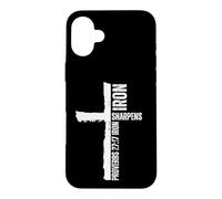 Iron Sharpens Iron Christian Workout Gym Cross Passage Coque pour iPhone 16 Plus