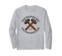 Iron Sharpens Iron Proverbs 27:17 Design chrétien Manche Longue