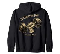 Iron Sharpens Iron Proverbs 27 17 Sweat à Capuche