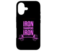 Iron Sharpens Iron Proverbs Haltérophilie Rose Bible Lifting Coque pour iPhone 17