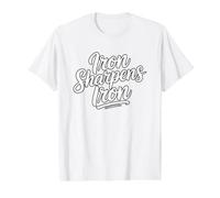 Iron Sharpens Iron T-Shirt Graphique avec Valeur, Homme, Blanc, S